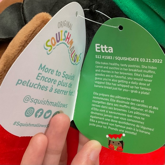 SQUISHMALLOWS Etta the Elf 12in NWT Christmas/Holiday - Picture 2 of 2